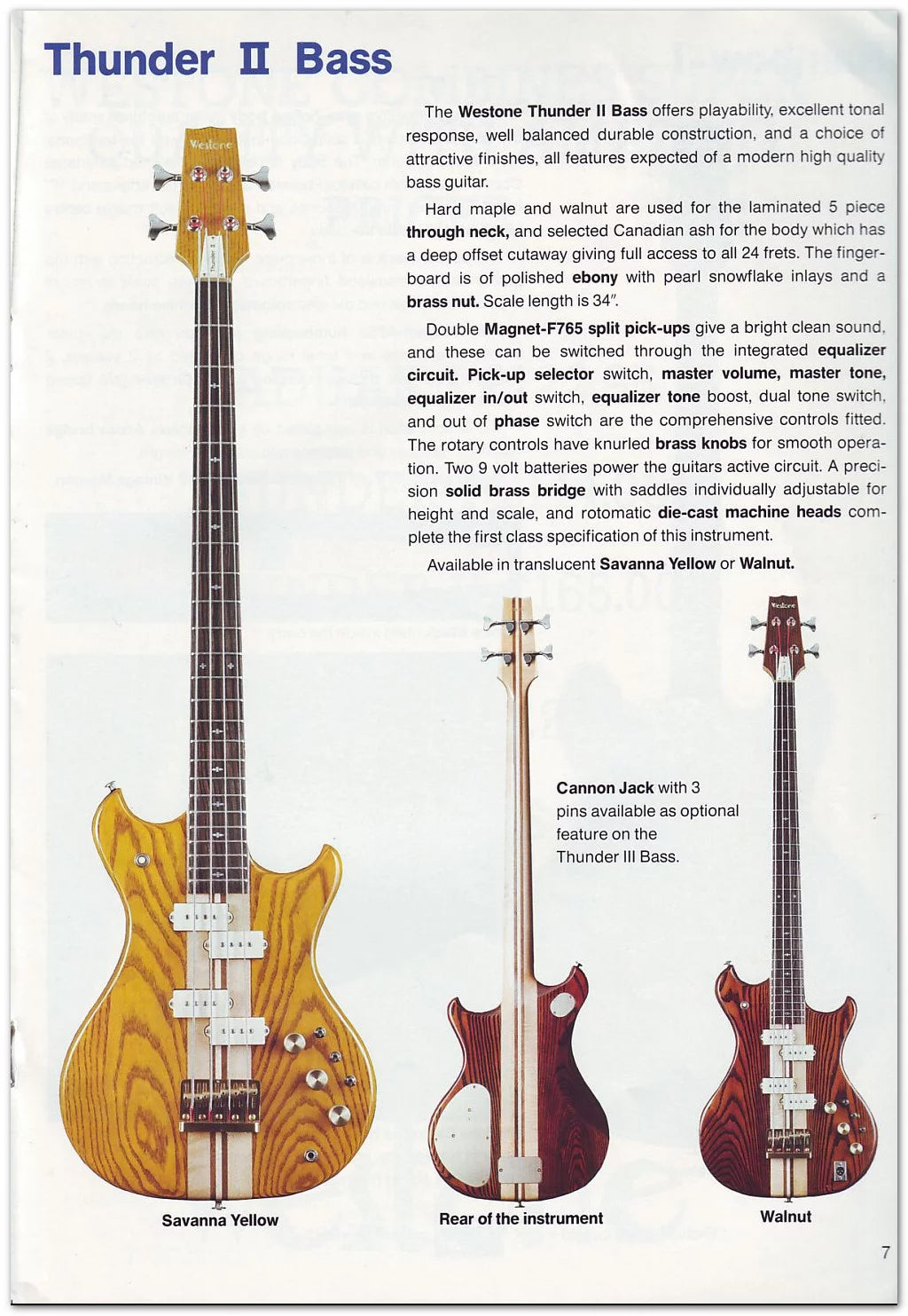 Westone Thunder II Bass Version 1 (Pre-Owned) - Music Vault