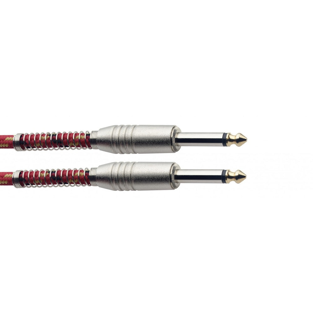 Stagg SGC6VT/RD Vintage Tweed Instrument Cable Red 6m / 20ft - Music Vault