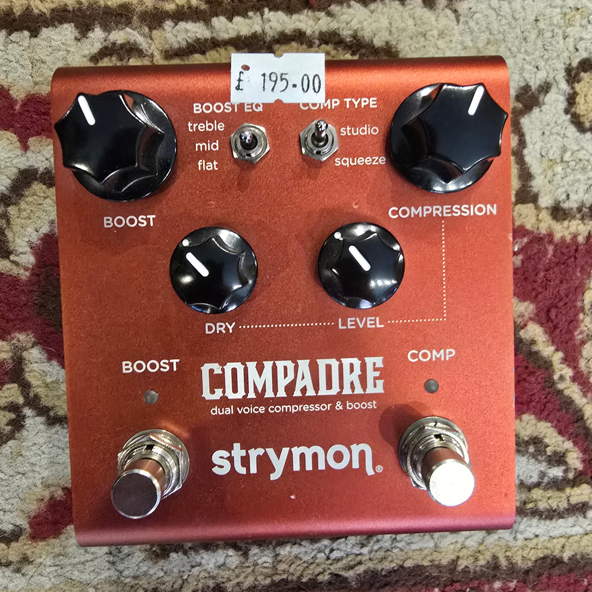 Strymon Compadre Dual-Voice Compressor & Boost Pedal (Pre-Owned) - Music Vault
