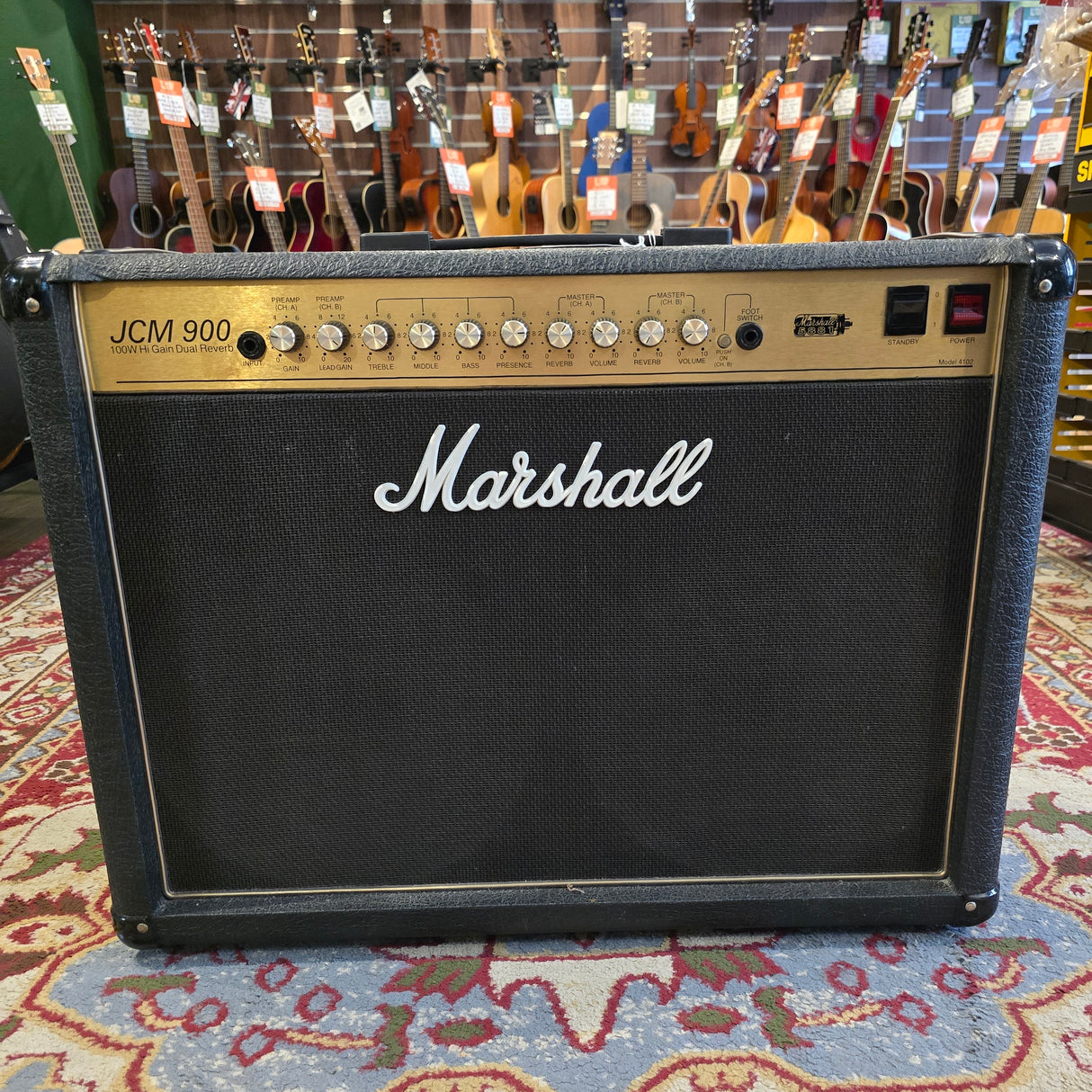 Marshall JCM900 4102 100 Watt 2x12 Combo Guitar Amplifier (Pre-Owned)