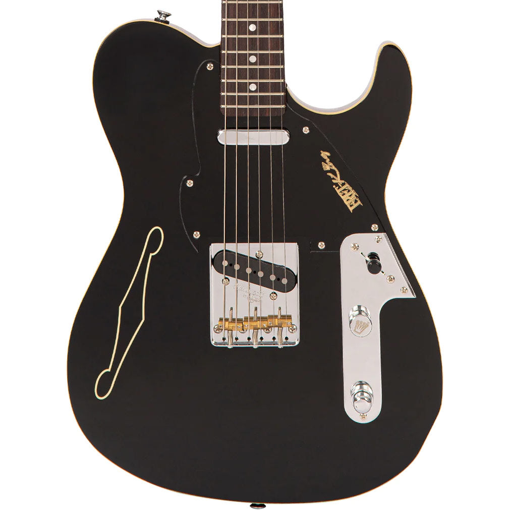 Fret-King Country Squire Stealth Single Cutaway Electric Guitar Black