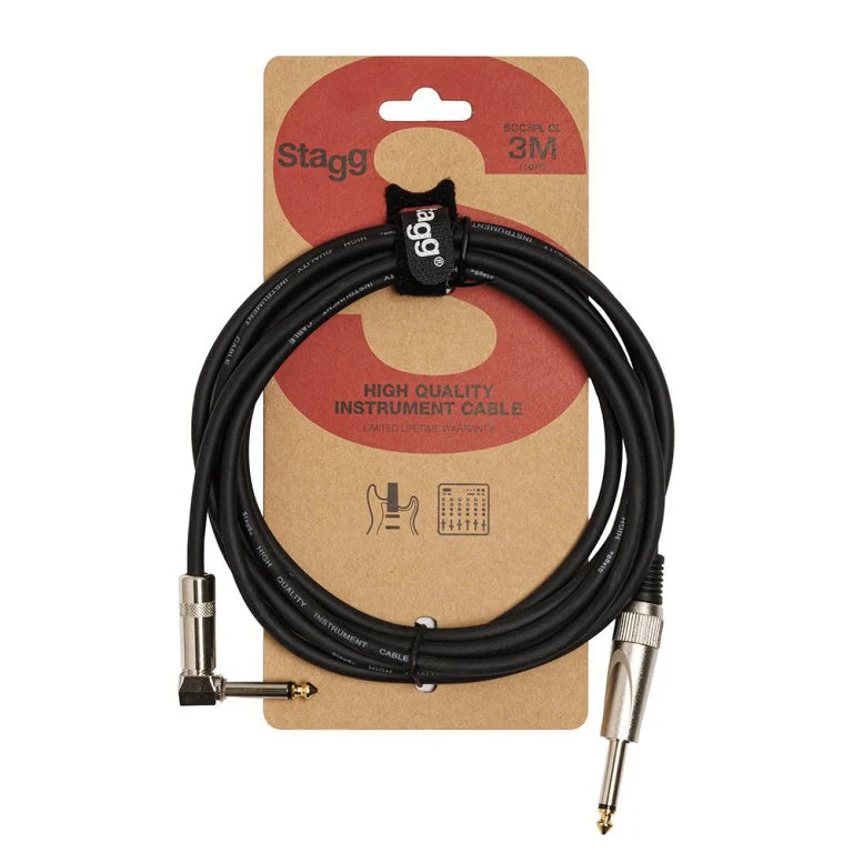 Stagg SGC3PLDL Right Angle Instrument Cable 3m / 10ft