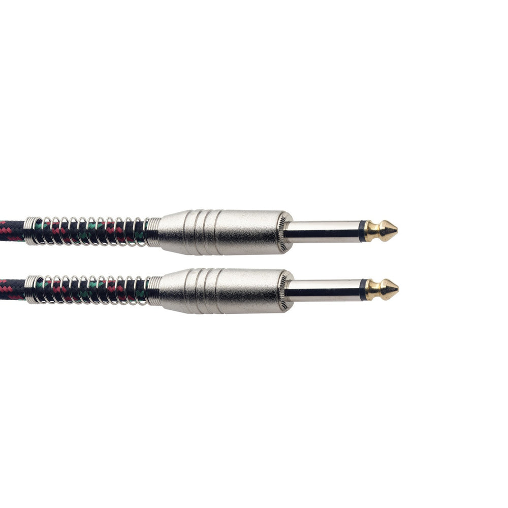 Stagg SGC3VT/BK Vintage Tweed Instrument Cable Black 3m / 10ft - Music Vault