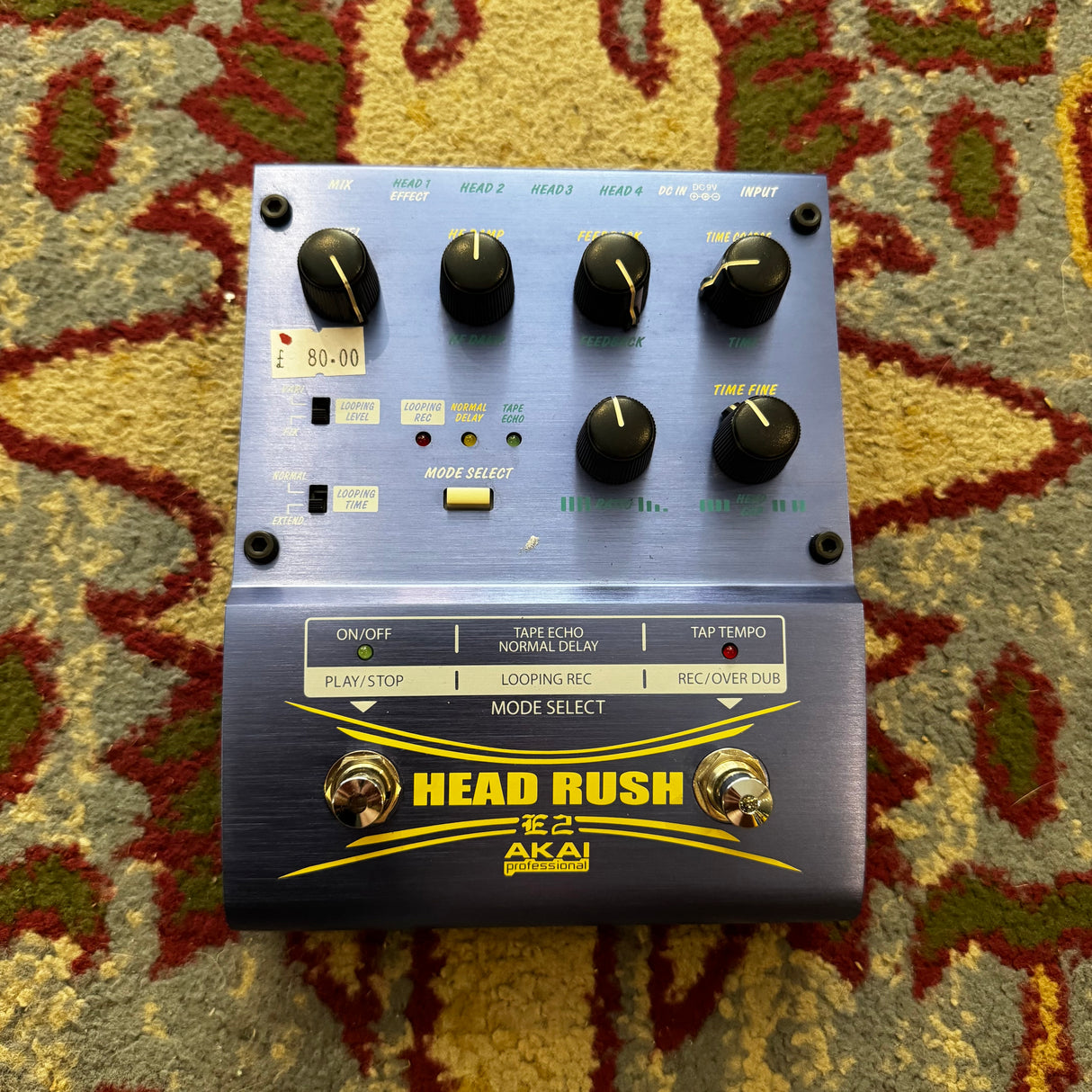 Akai Headrush E2 Delay / Looper Pedal (Pre-Owned)