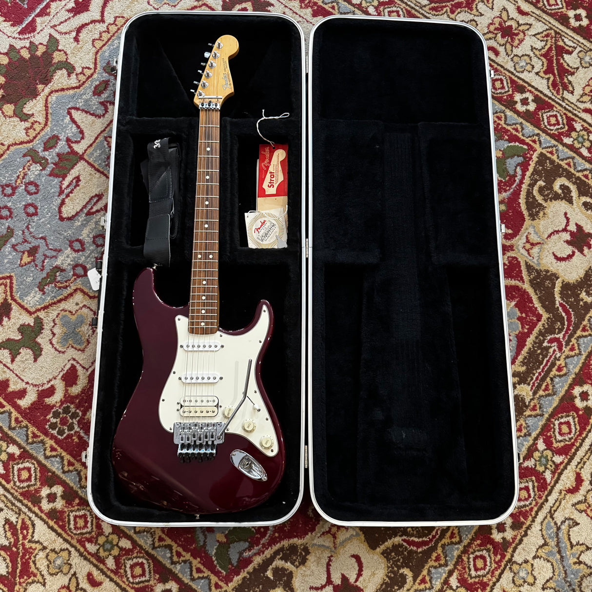 Fender Mexican Stratocaster Floyd Rose HSS Midnight Wine 2000 + Hard Case (Pre-Owned)