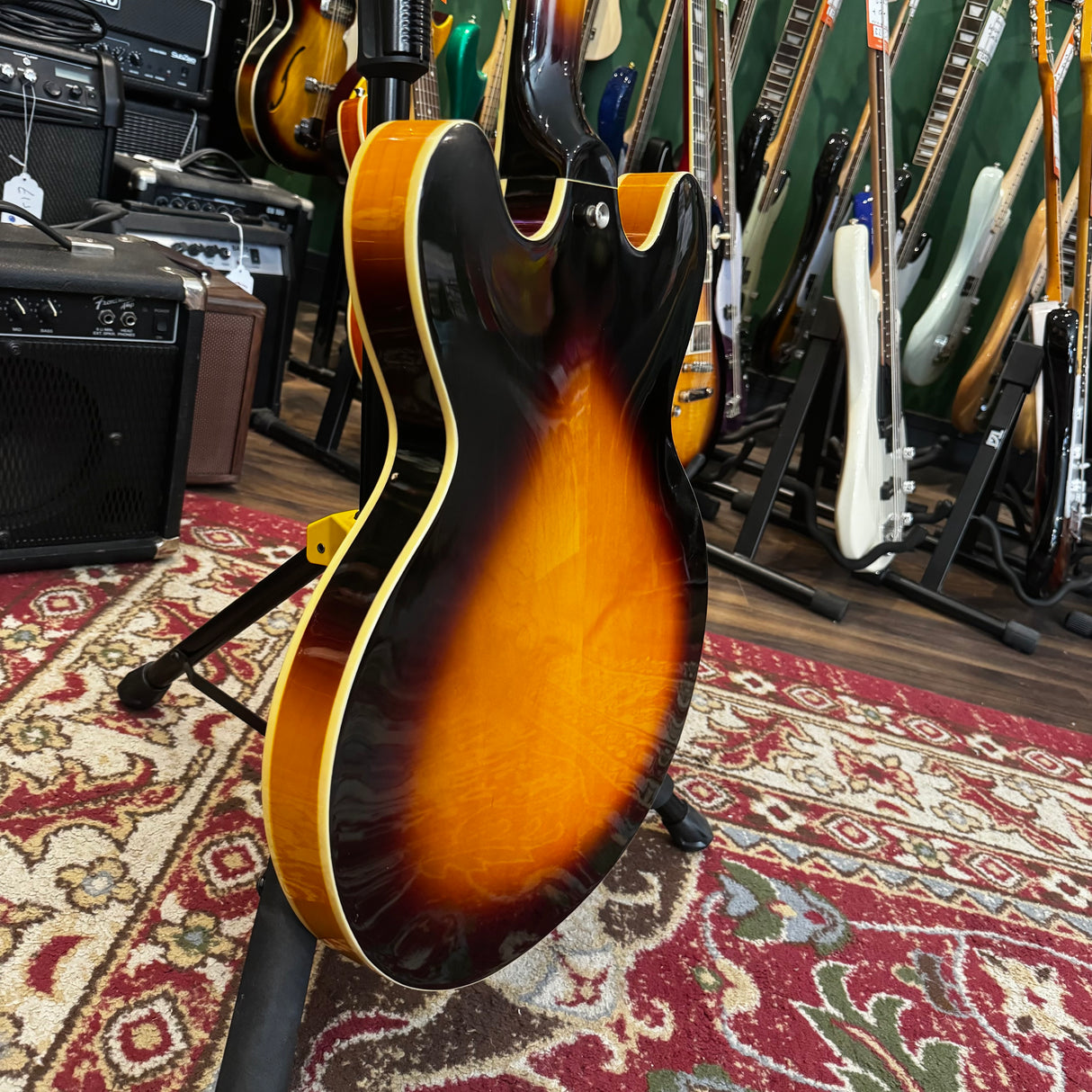 Burny RSA65 Semi Hollowbody Electric Guitar Sunburst (Pre-Owned)