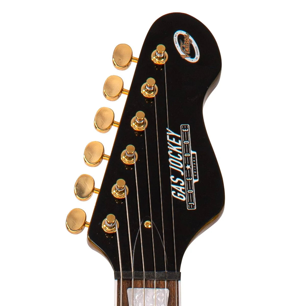 Joe Doe By Vintage Gas Jockey Electric Guitar Sparkling Gold Sand + Hard Case