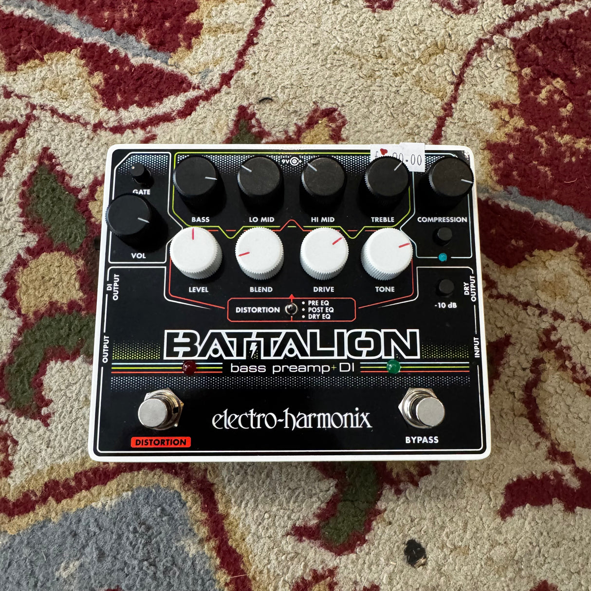 Electro Harmonix Bass Battalion Bass Preamp & DI Pedal (Pre-Owned)