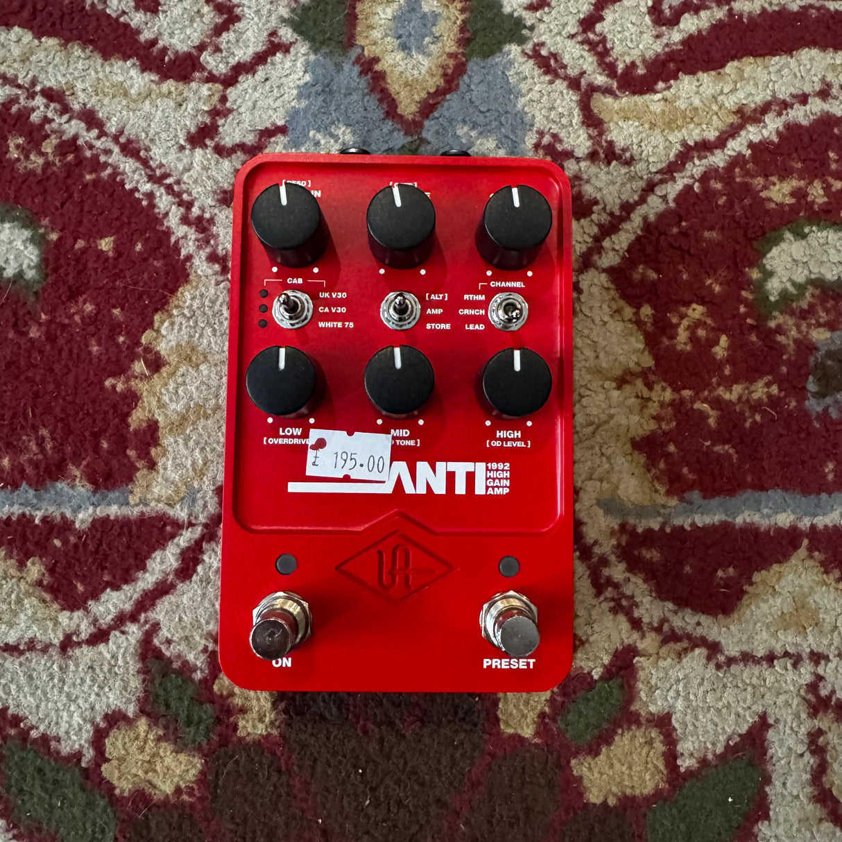 Universal Audio UAFX ANTI 1992 High Gain Guitar Amp Simulator Pedal (Pre-Owned)