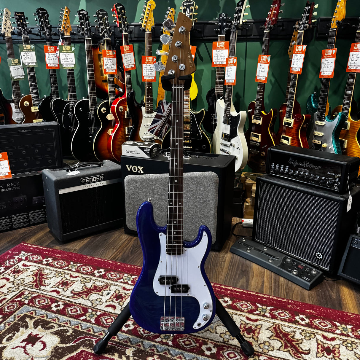 Northstar Littlestar NL6PBL 3/4 Short Scale Mini Precision Bass Thru Blue