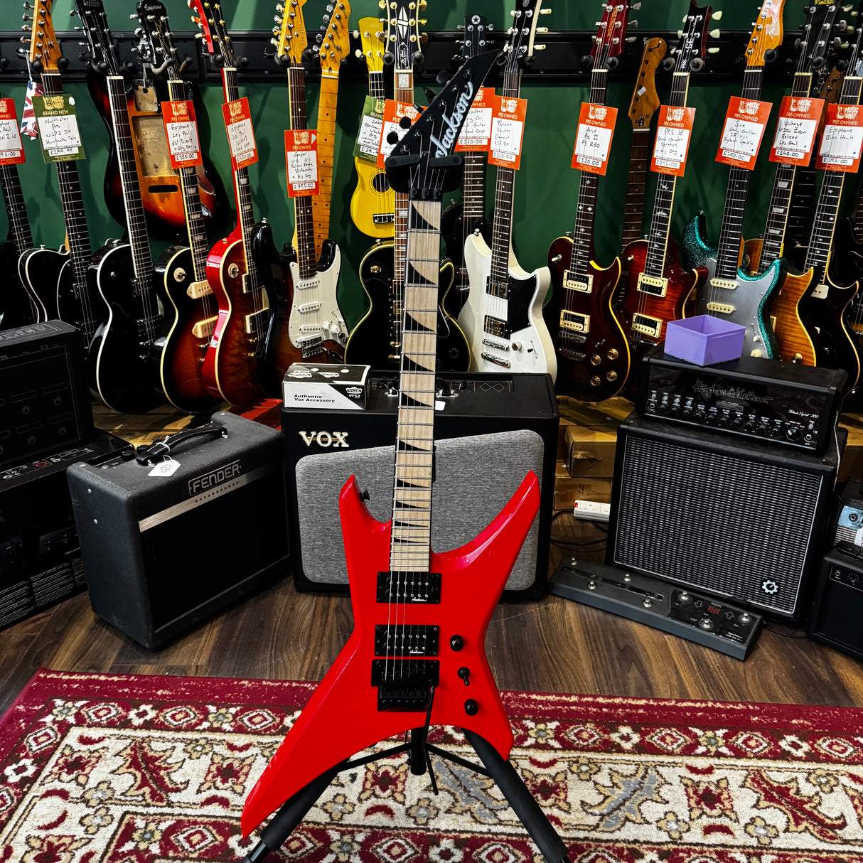 Jackson X Series Warrior WRX24M Racing Red + Hard Case (Pre-Owned)