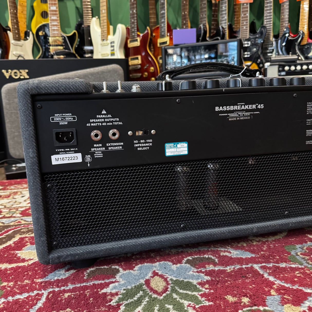 Fender Bassbreaker 45W Electric Guitar Amplifier Head (Pre-Owned)