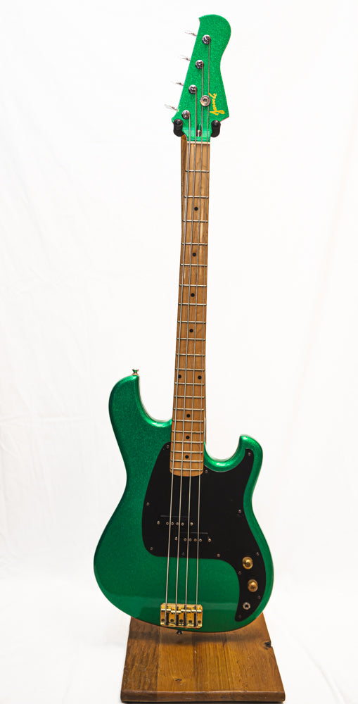 Jarock/Ibanez Blazer Electric Bass Guitar Green Sparkle (Pre-Owned) - Music Vault