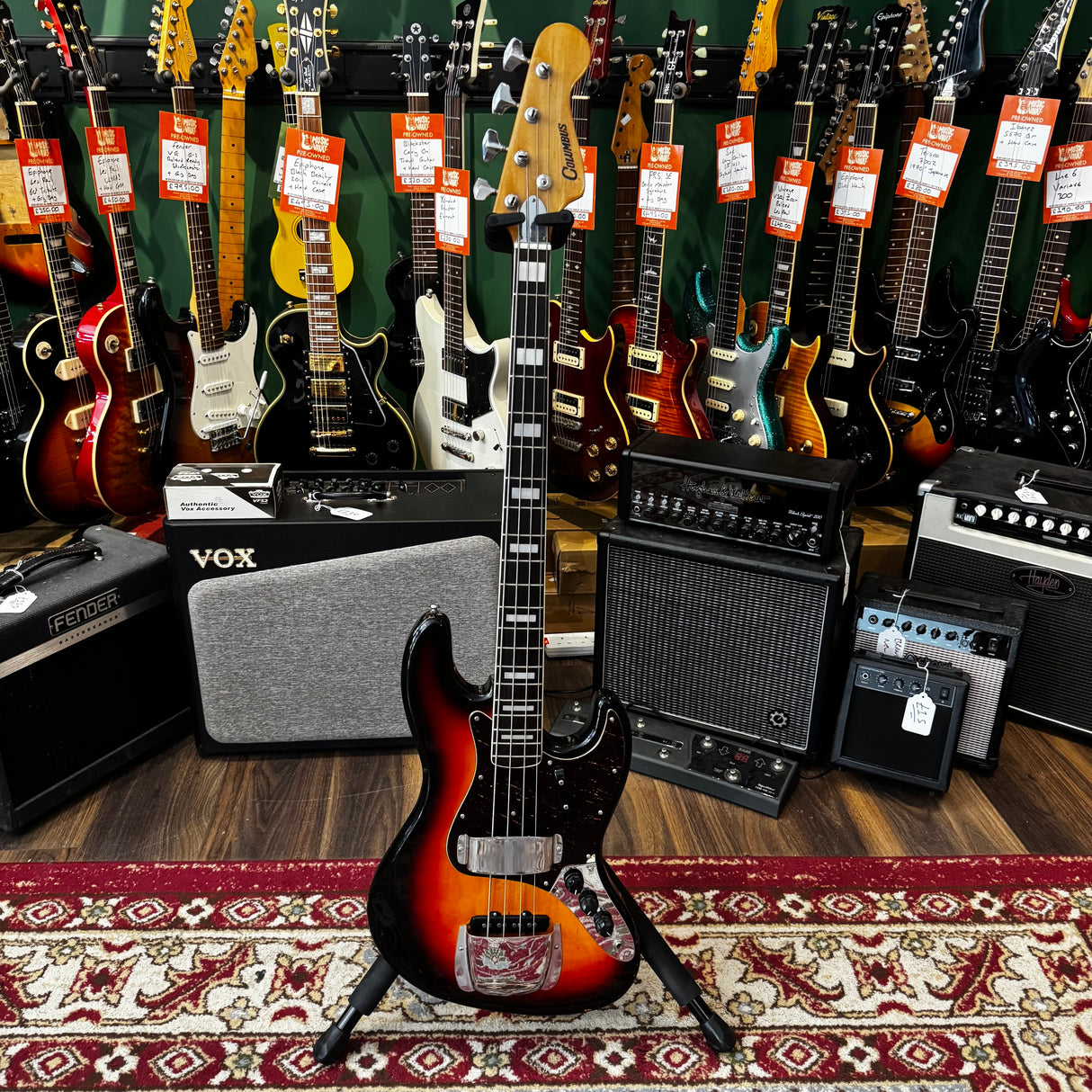 Columbus Jazz Bass Guitar Japanese 1970's Sunburst (Pre-Owned)