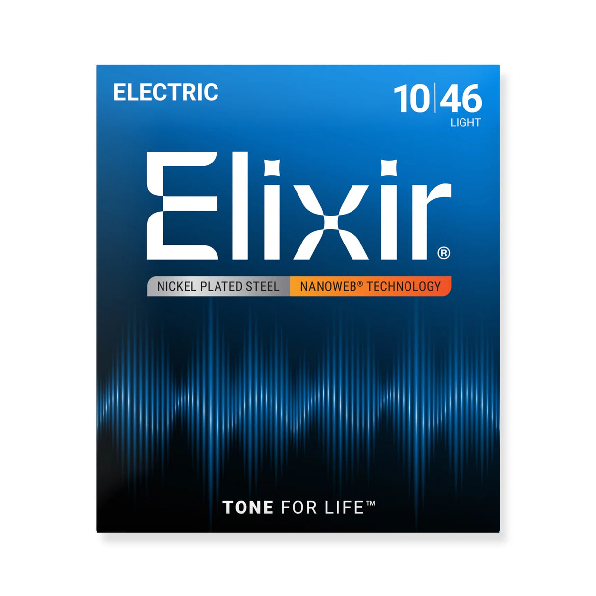 Elixir Nanoweb Coated Electric Guitar Strings Light (10-46)
