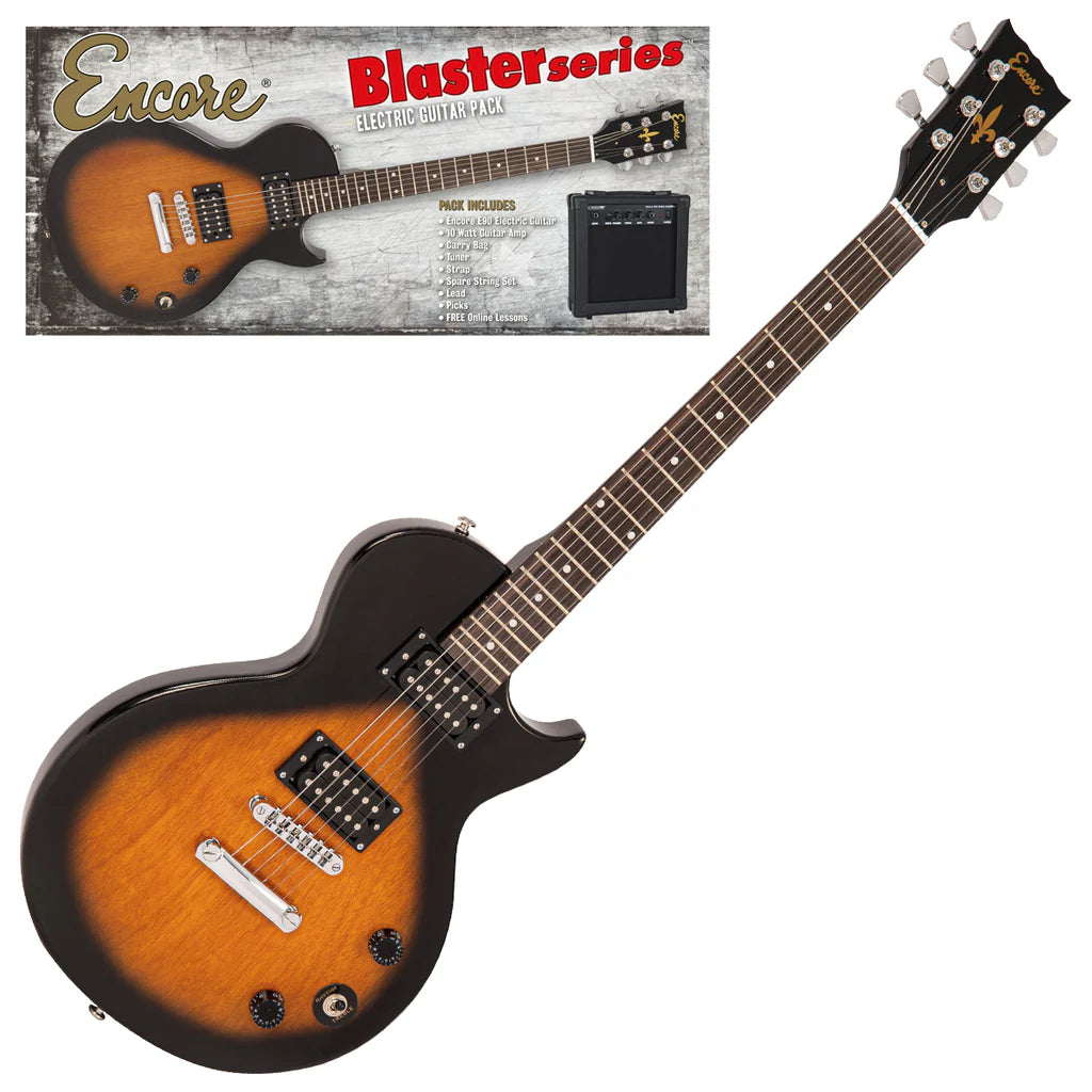 Encore Blaster E90 Electric Guitar Starter Pack Sunburst (B-Stock) - Music Vault