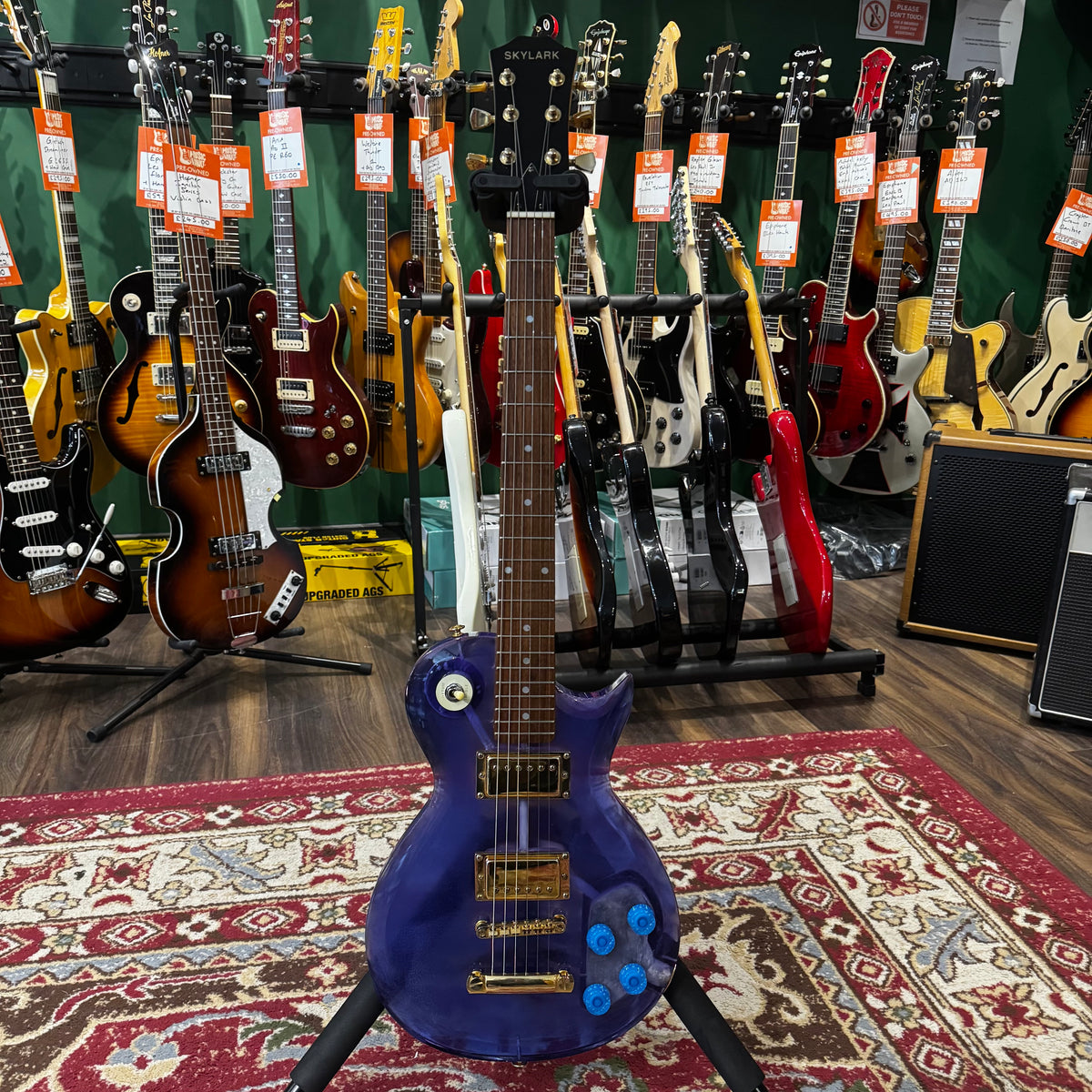 Skylark Plexiglass Les Paul Translucent Purple (Pre-Owned)