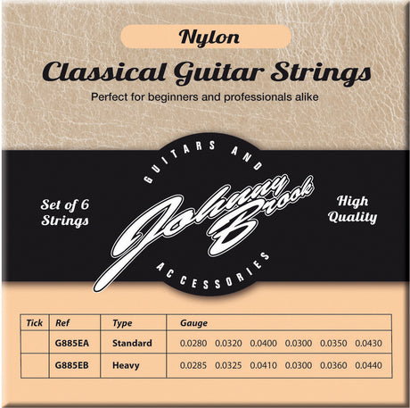 Johnny Brook G884G Classical Acoustic Guitar Strings Standard (28-43) - Music Vault
