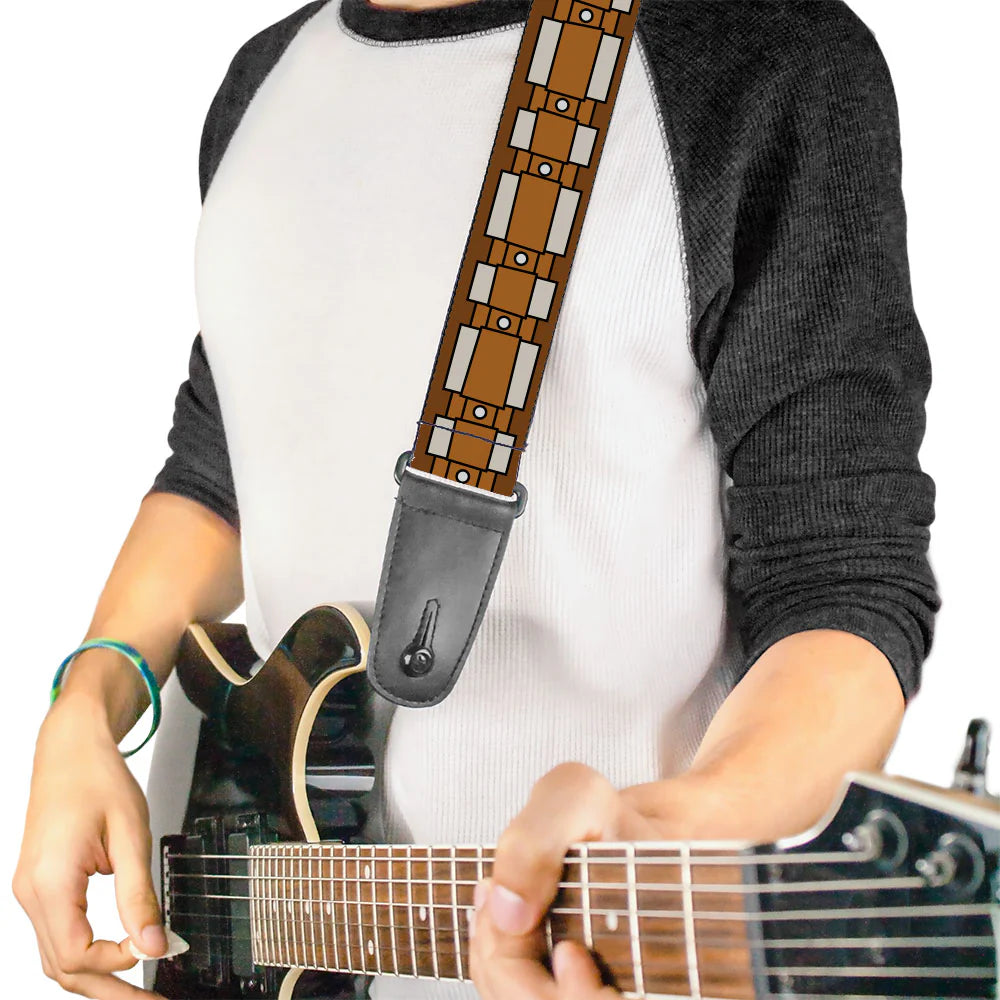 Buckle-Down Guitar Strap Star Wars Chewbacca Bandolier Brown