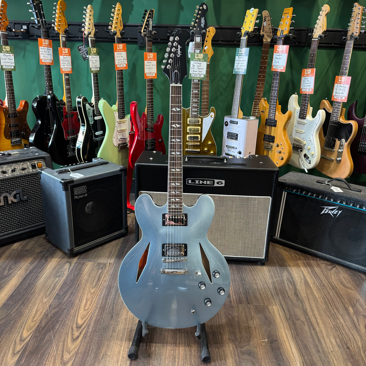 Epiphone Dave Grohl Signature DG335 2024 Pelham Blue (Pre-Owned) - Music Vault