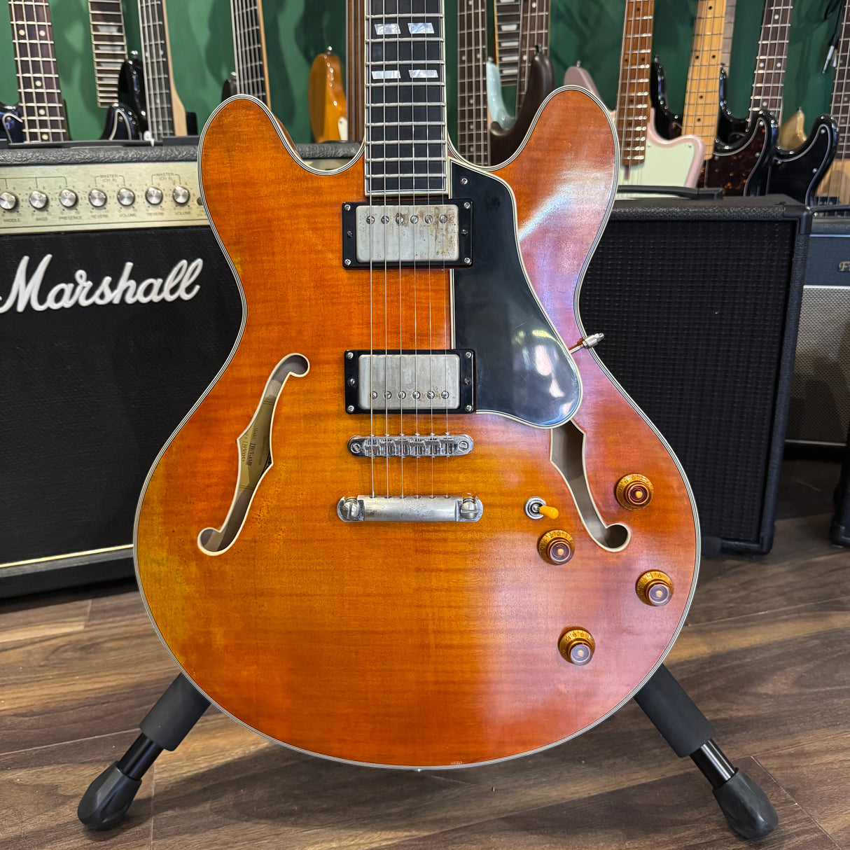 Eastman T59/V Antique Amber Semi Hollow Electric Guitar (Pre-Owned)