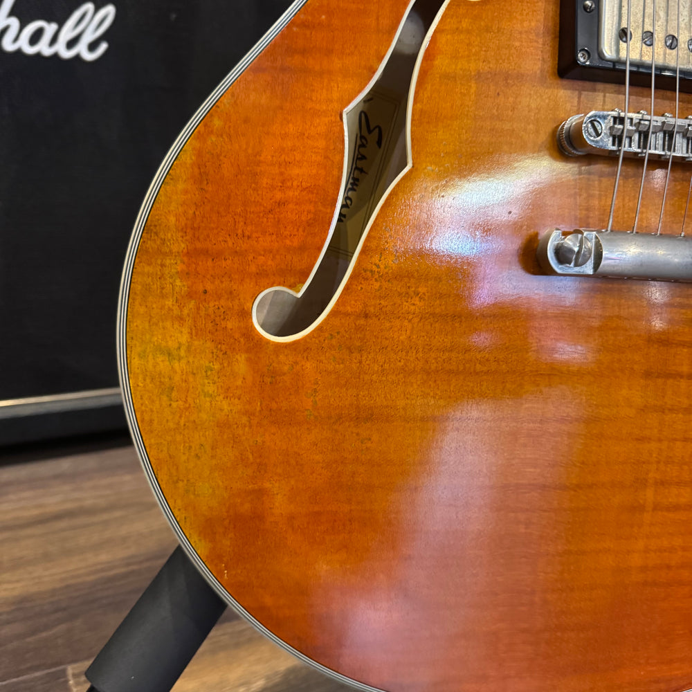 Eastman T59/V Antique Amber Semi Hollow Electric Guitar (Pre-Owned)