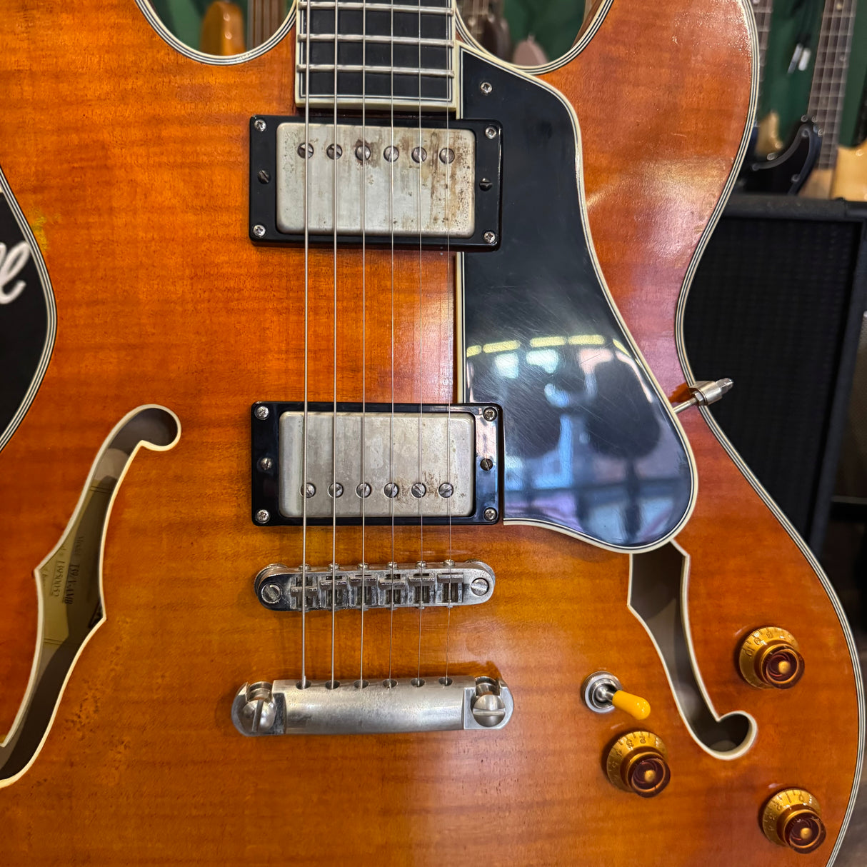 Eastman T59/V Antique Amber Semi Hollow Electric Guitar (Pre-Owned)