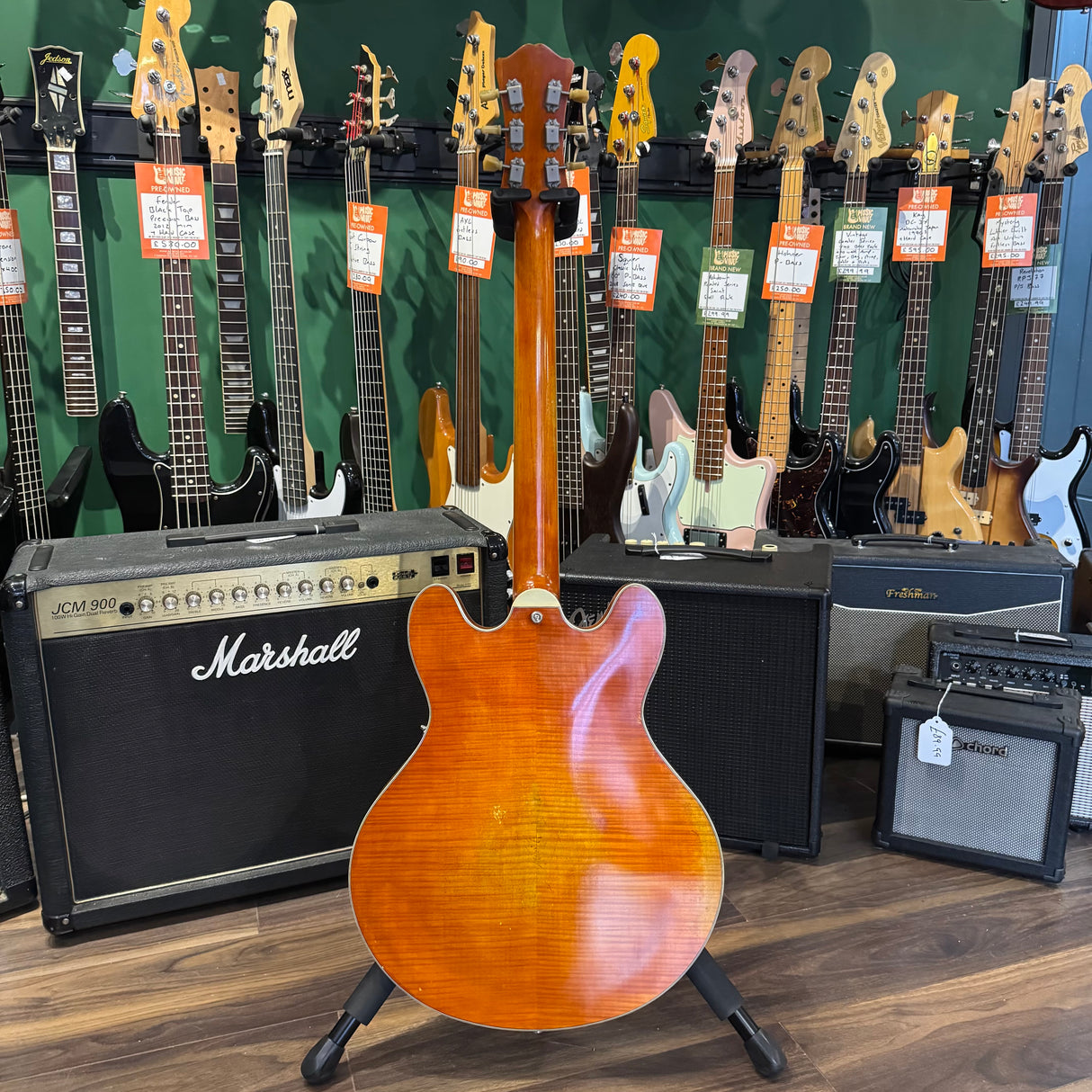 Eastman T59/V Antique Amber Semi Hollow Electric Guitar (Pre-Owned)