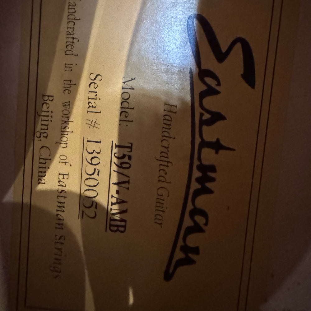 Eastman T59/V Antique Amber Semi Hollow Electric Guitar (Pre-Owned)