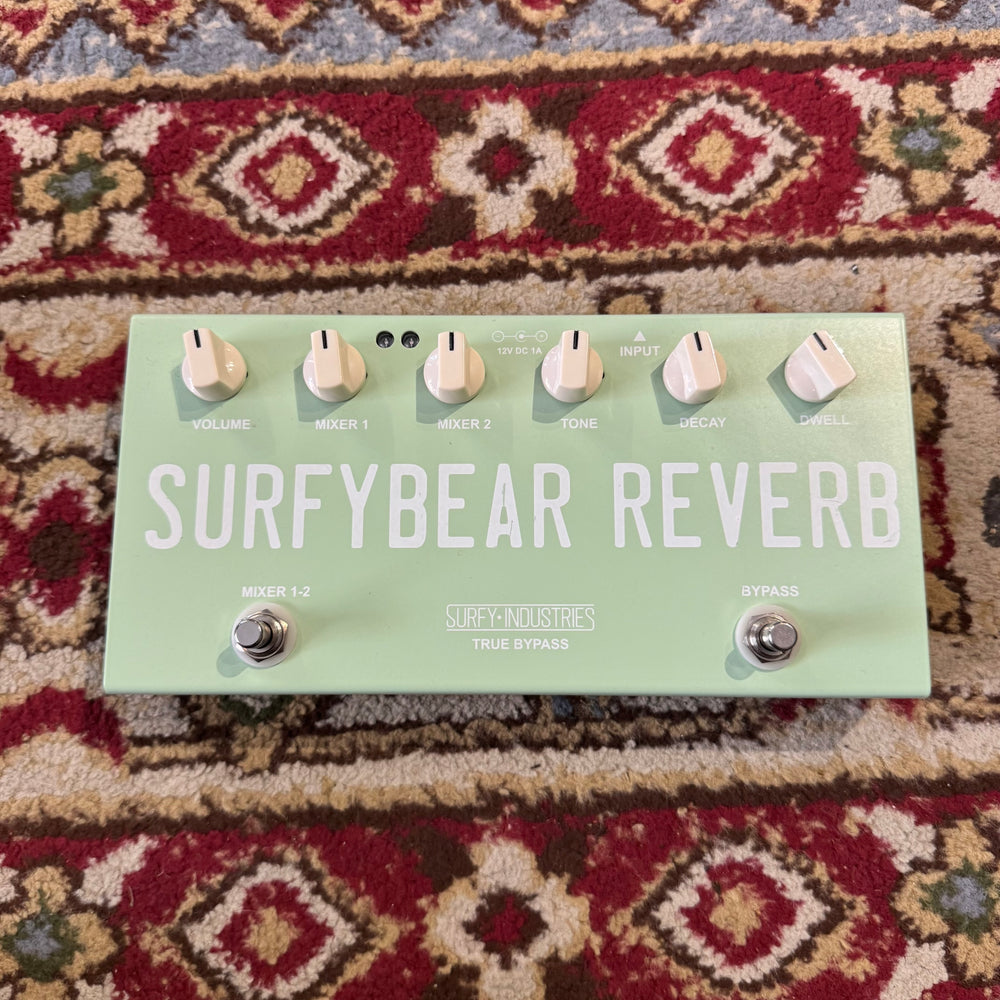 Surfy Industries SurfyBear Compact Real Spring Reverb Pedal Surf Green (Pre-Owned)