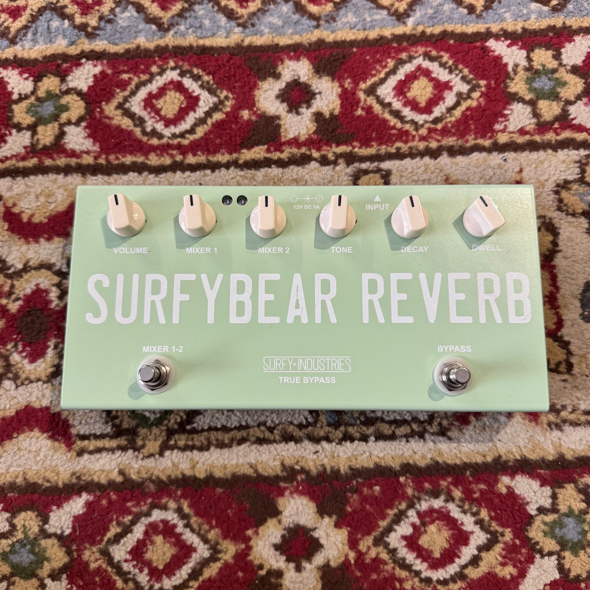 Surfy Industries SurfyBear Compact Real Spring Reverb Pedal Surf Green (Pre-Owned)