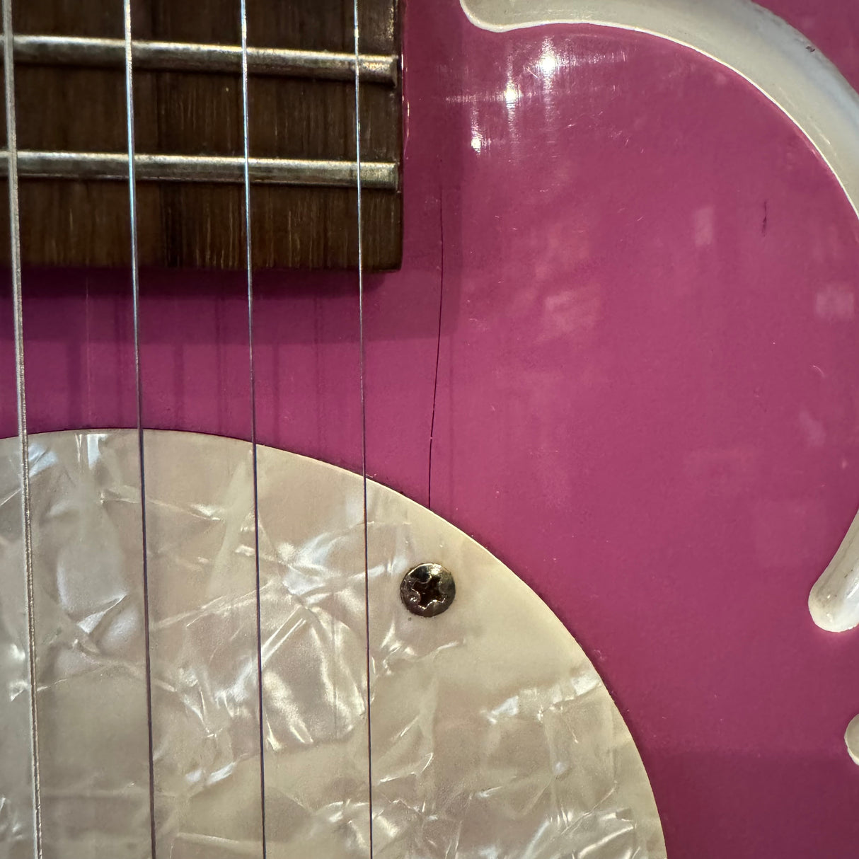 Daisy Rock Pink Flower Electric Guitar (Pre-Owned)