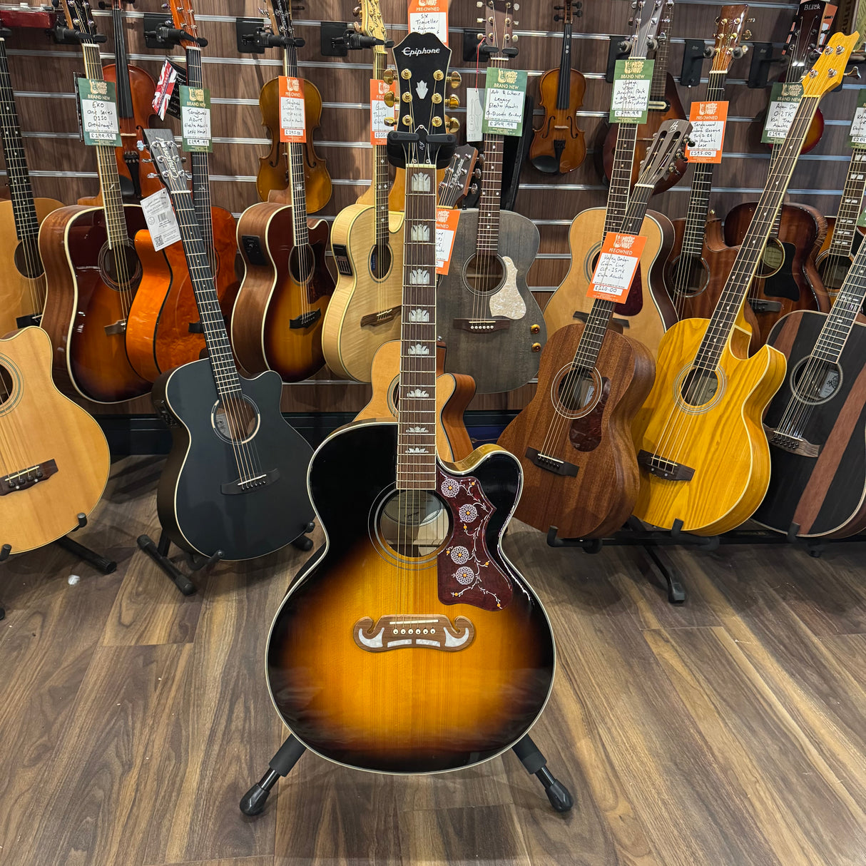 Epiphone J-200 EC Studio (EJ-20SCE) Jumbo Electro Acoustic (Pre-Owned)