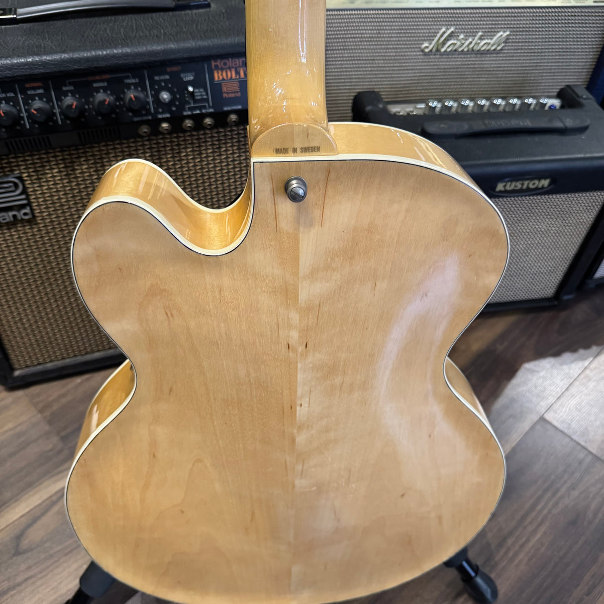 Hagstrom Jimmy Oval 1970's Archtop Jazz Guitar Natural (Pre-Owned)