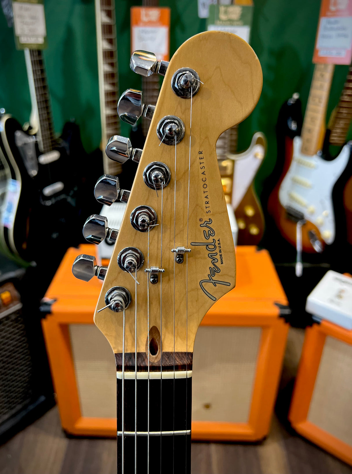 Fender USA HH Big Apple Stratocaster White (Pre-Owned) - Music Vault