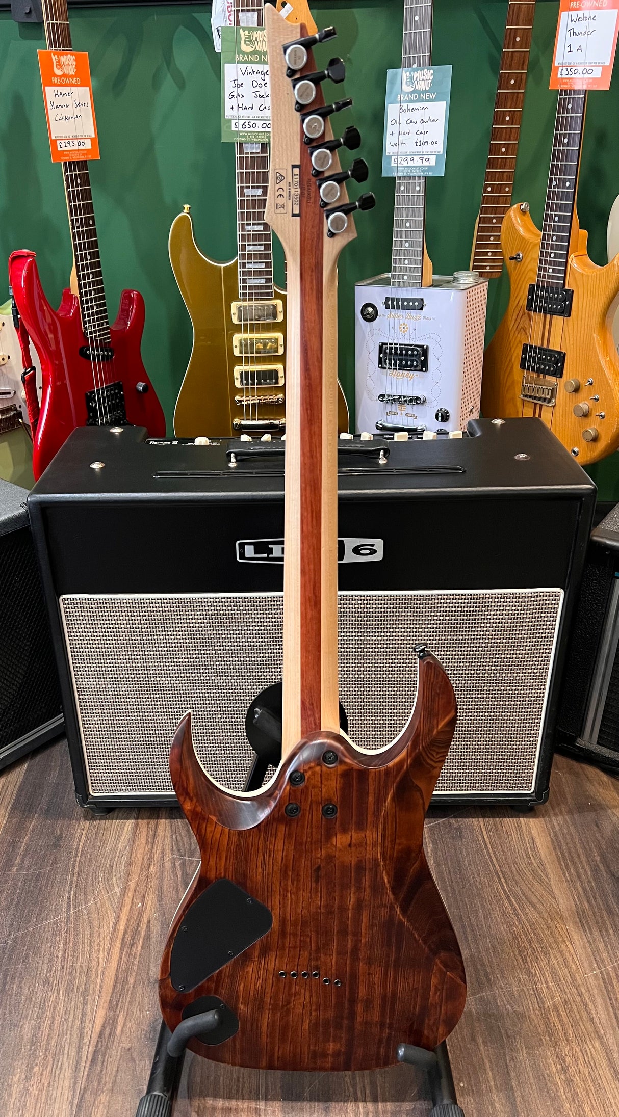 Ibanez Iron Label RGAIX6U Antique Brown Stain (Pre-Owned) - Music Vault