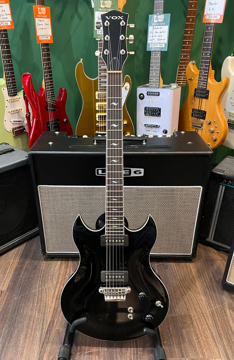 Vox SDC-55 Solid Body Double Cutaway Black (Pre-Owned) - Music Vault