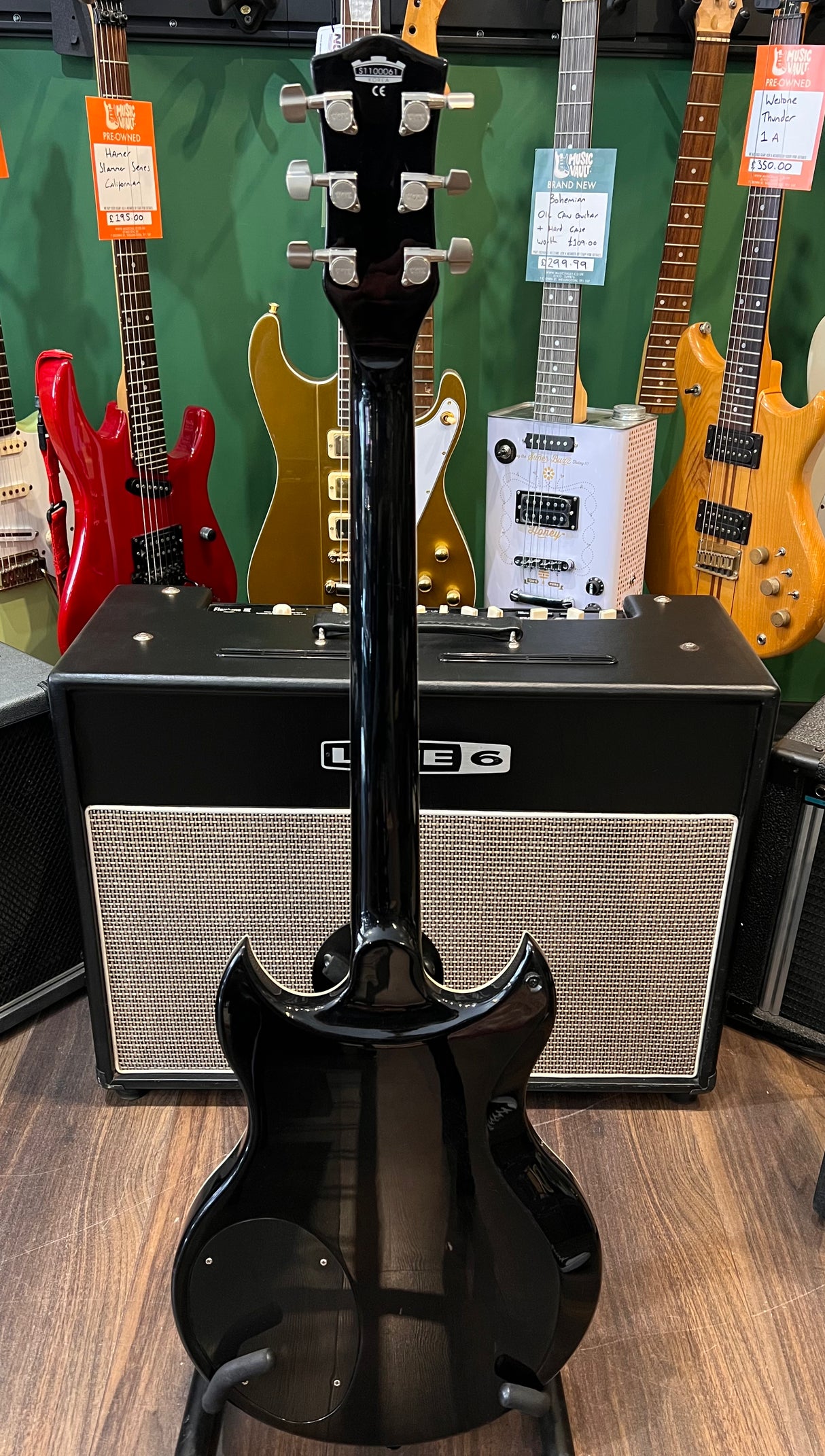 Vox SDC-55 Solid Body Double Cutaway Black (Pre-Owned) - Music Vault