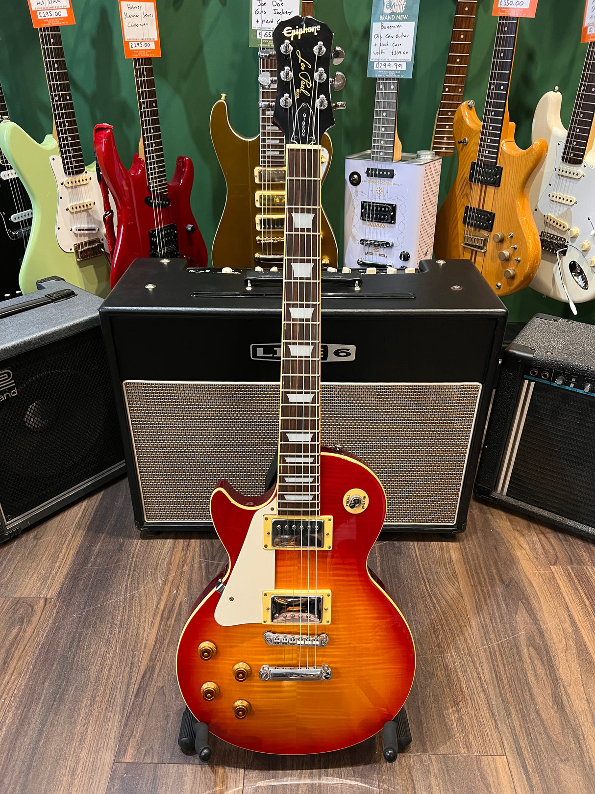 Epiphone Les Paul Standard Heritage Cherry Left Handed 2002 (Pre-Owned) - Music Vault