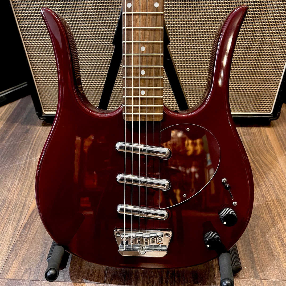 Danelectro 58 Longhorn Beatnik Burgundy (Pre-Owned) - Music Vault
