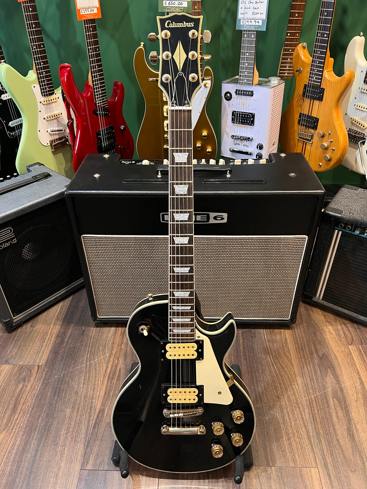 Columbus Les Paul 1970's Black (Pre-Owned) - Music Vault