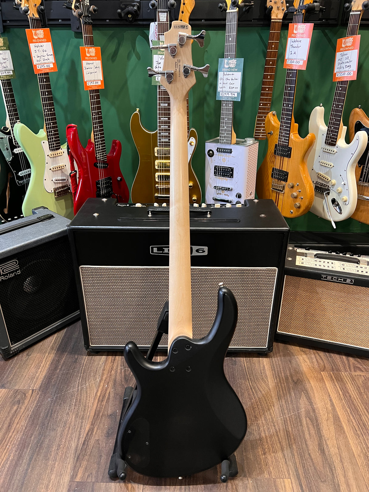 Cort Action PJ Bass Open Pore Black (Pre-Owned) - Music Vault