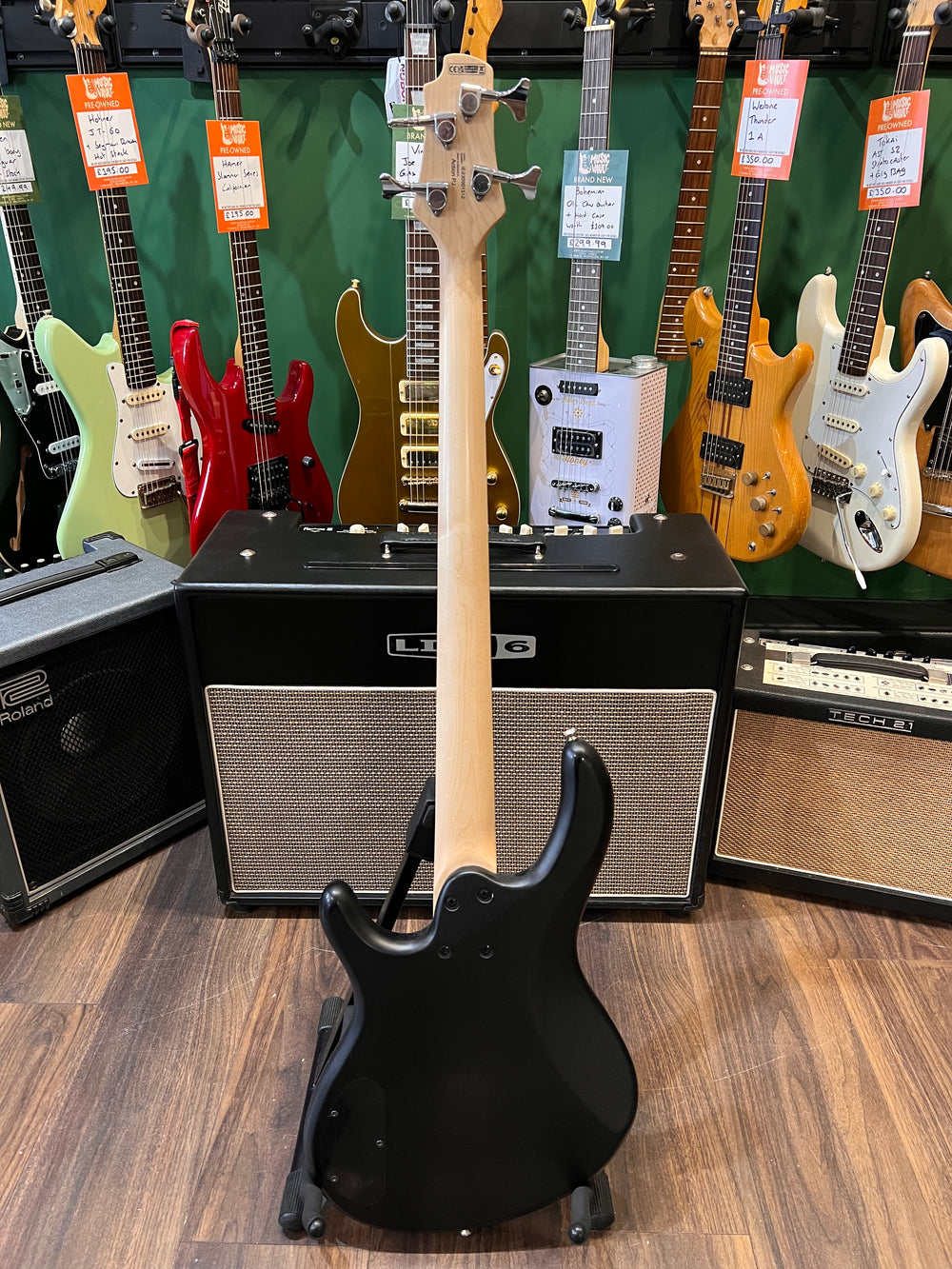 Cort Action PJ Bass Open Pore Black (Pre-Owned) - Music Vault