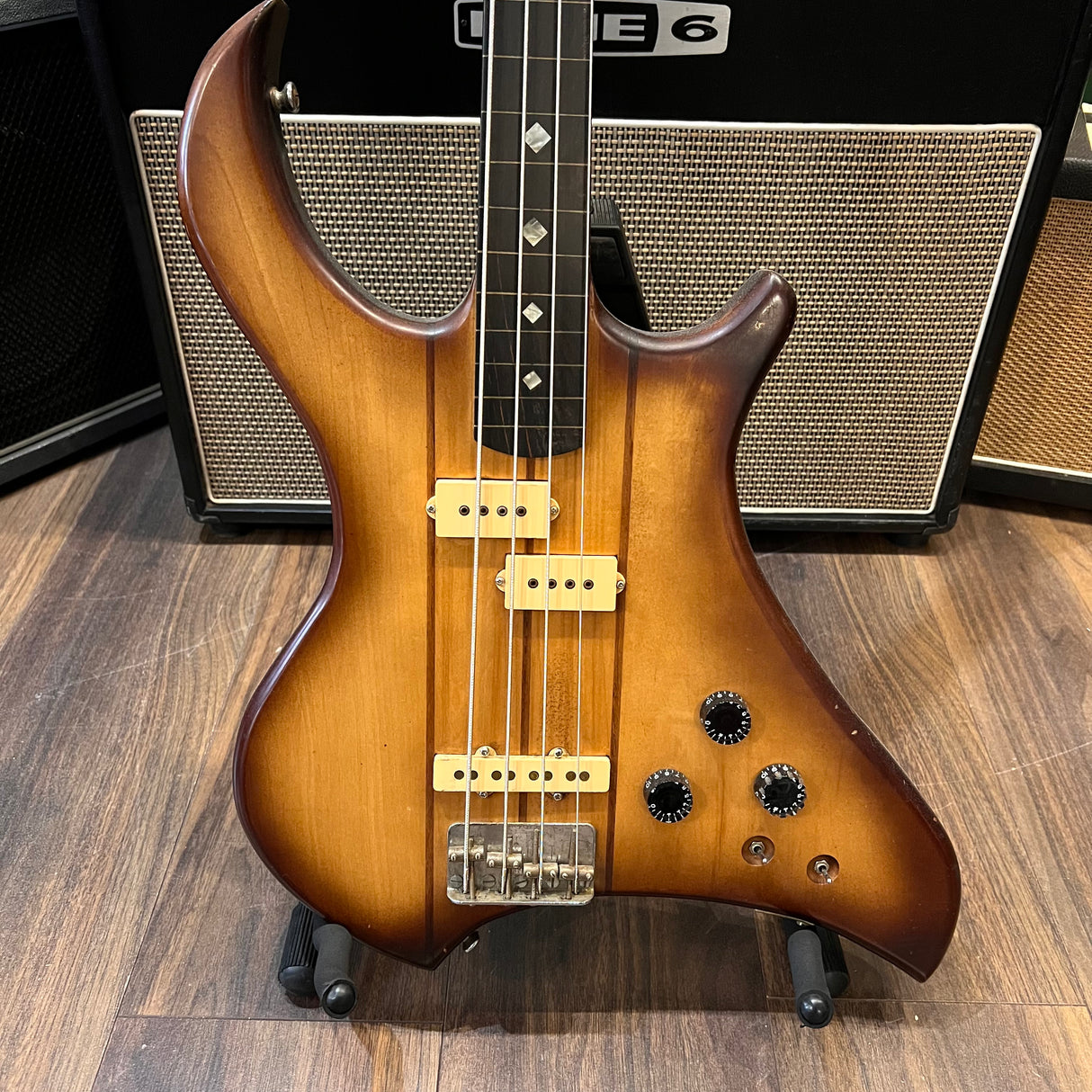 Unknown 1980's Handmade Aria Urchin Fretless Bass Clone (Pre-Owned) - Music Vault