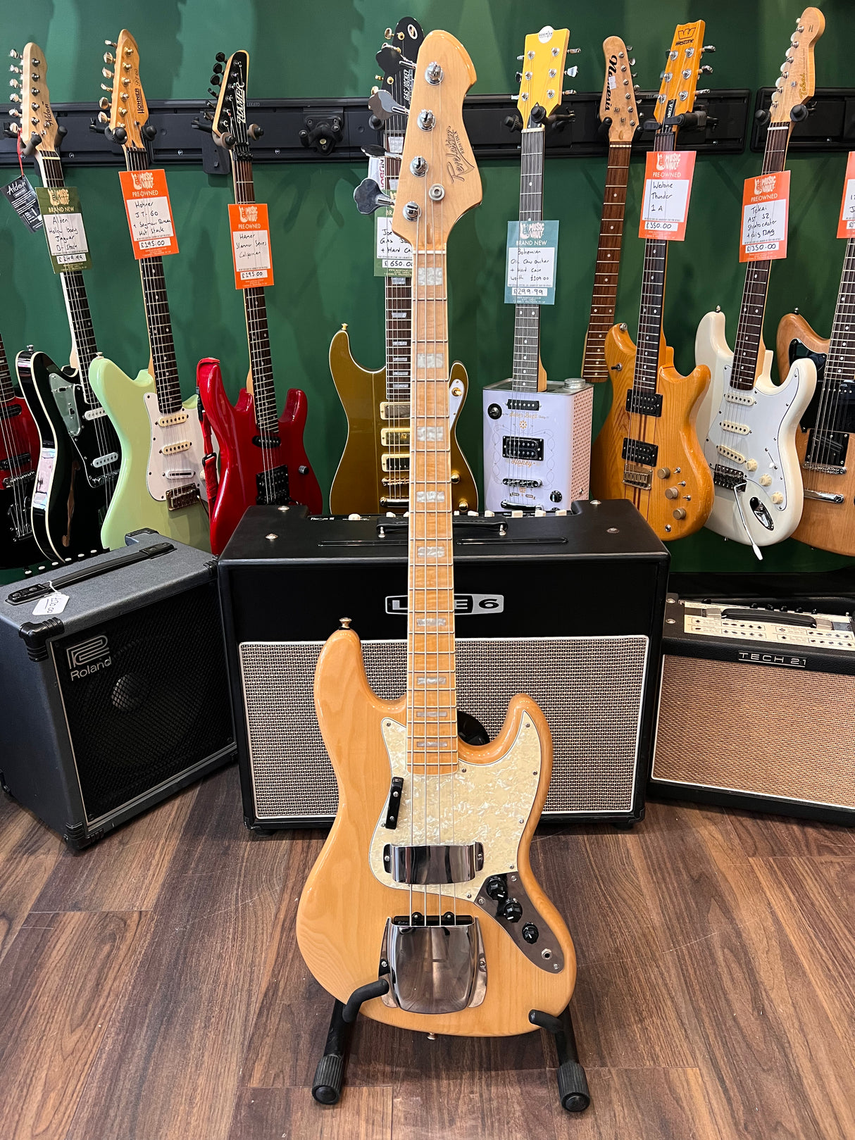 Revelation RBJ-67 DLX Jazz Bass Natural (Pre-Owned) - Music Vault