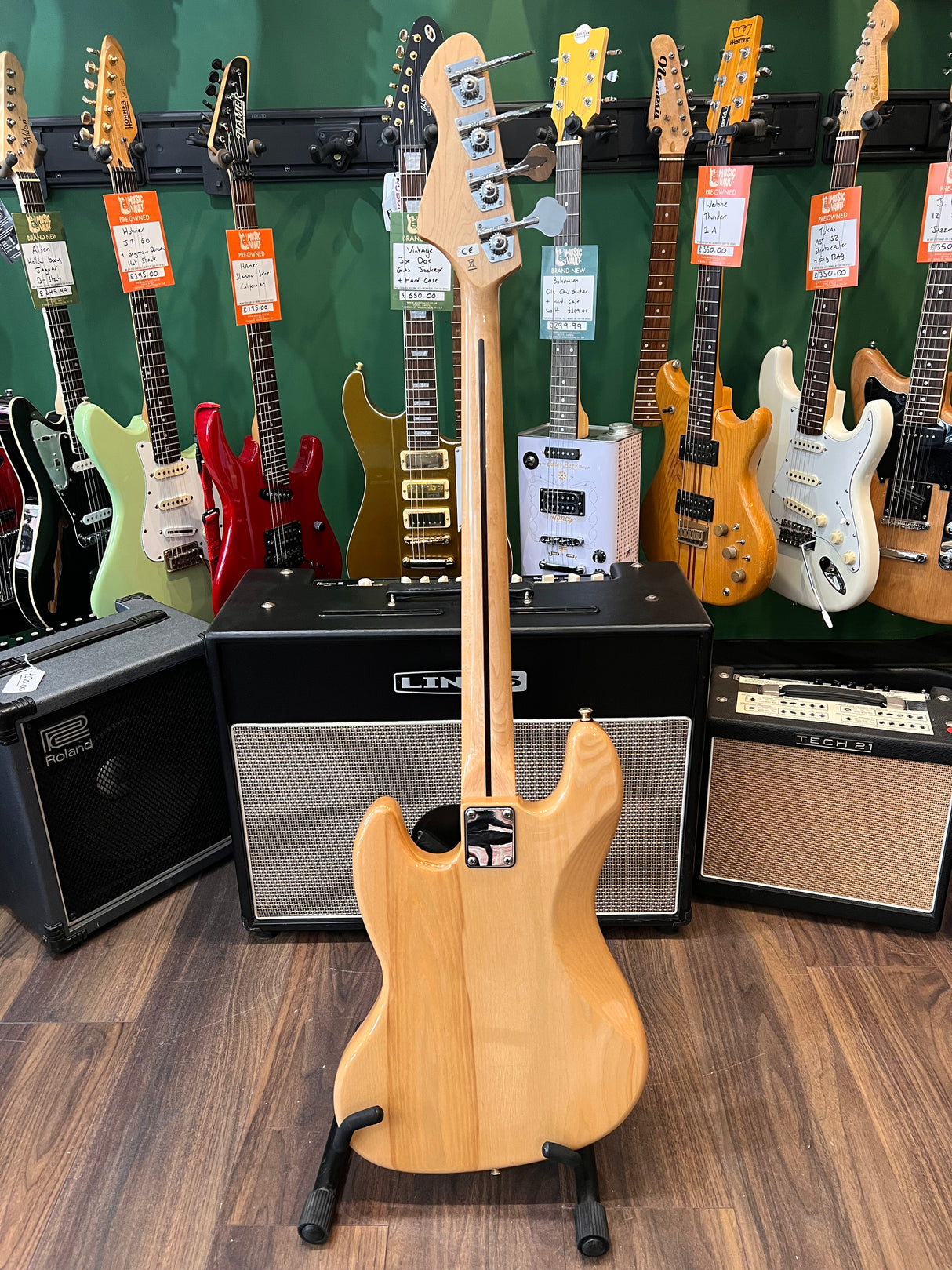 Revelation RBJ-67 DLX Jazz Bass Natural (Pre-Owned) - Music Vault