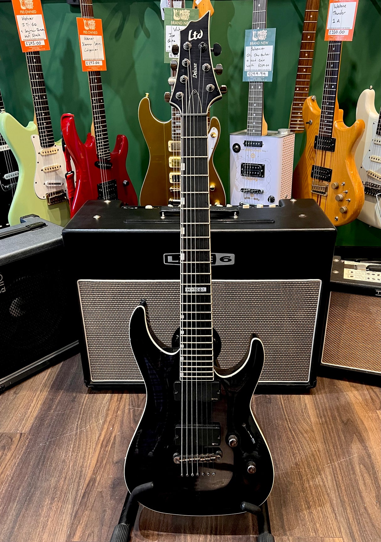 ESP LTD H1007 7 String See Thru Black (Pre-Owned) - Music Vault