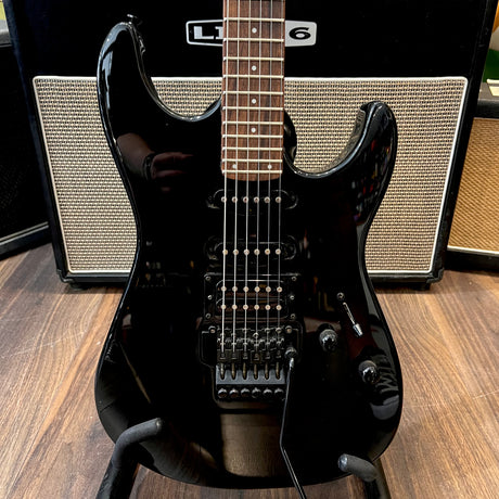 Squire Showmaster Floyd Rose Metallic Black (Pre-Owned) - Music Vault