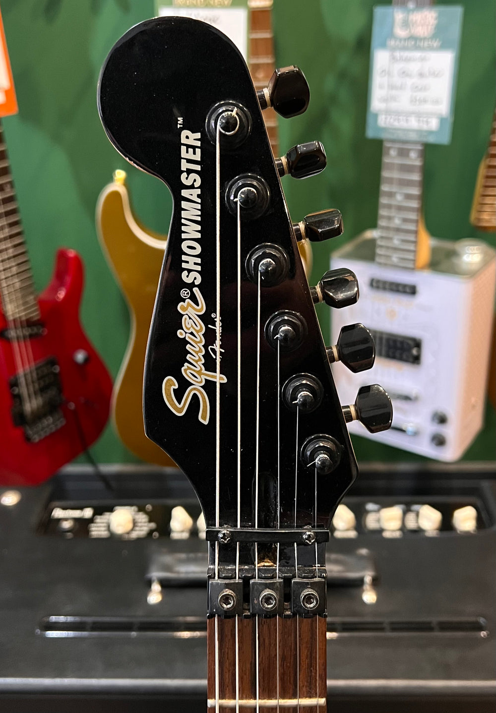 Squire Showmaster Floyd Rose Metallic Black (Pre-Owned) - Music Vault