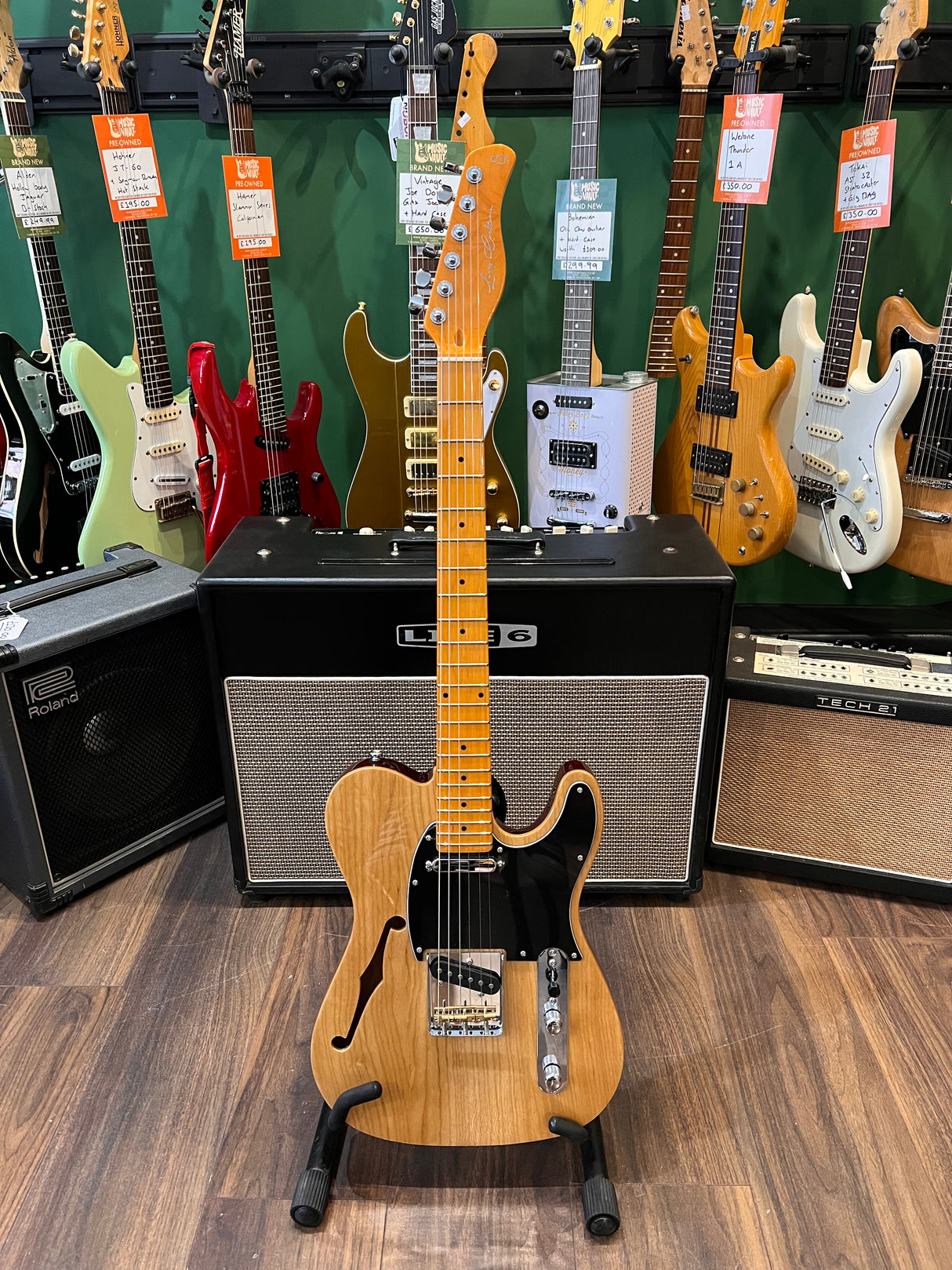 Sire Larry Carlton T7TV Thinline Telecaster Natural (Pre-Owned) - Music Vault